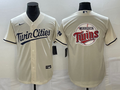 Men's Minnesota Twins Beige Alternate Replica Team Jersey1