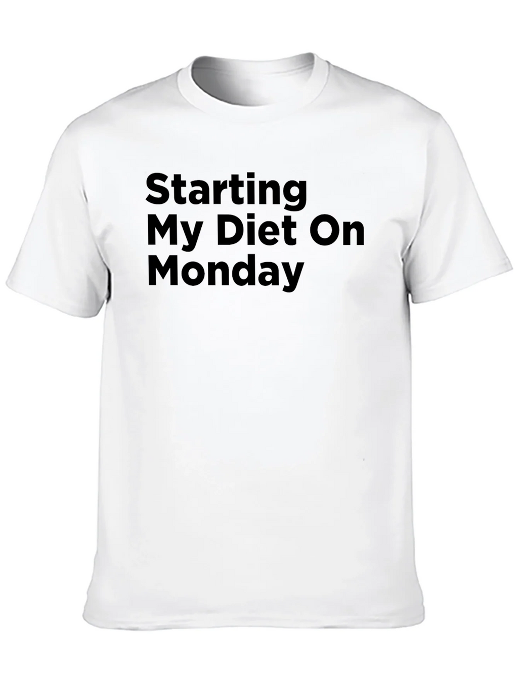 Starting My Diet On Monday Black T-Shirt