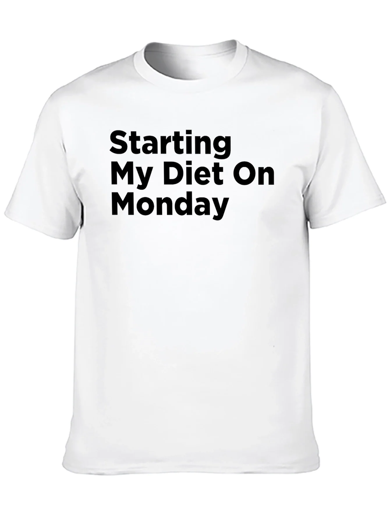 Starting My Diet On Monday Black T-Shirt