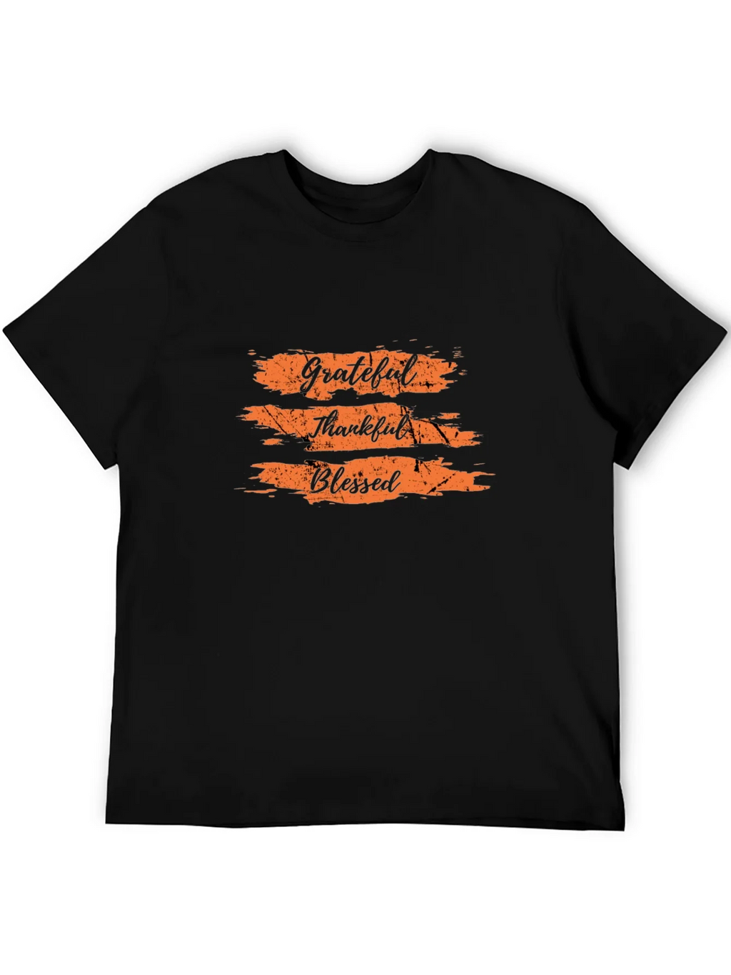 Grateful Thankful Blessed Black T-Shirt