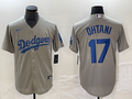 Men's Los Angeles Dodgers Shohei Ohtani #17 Gray Replica Game jersey