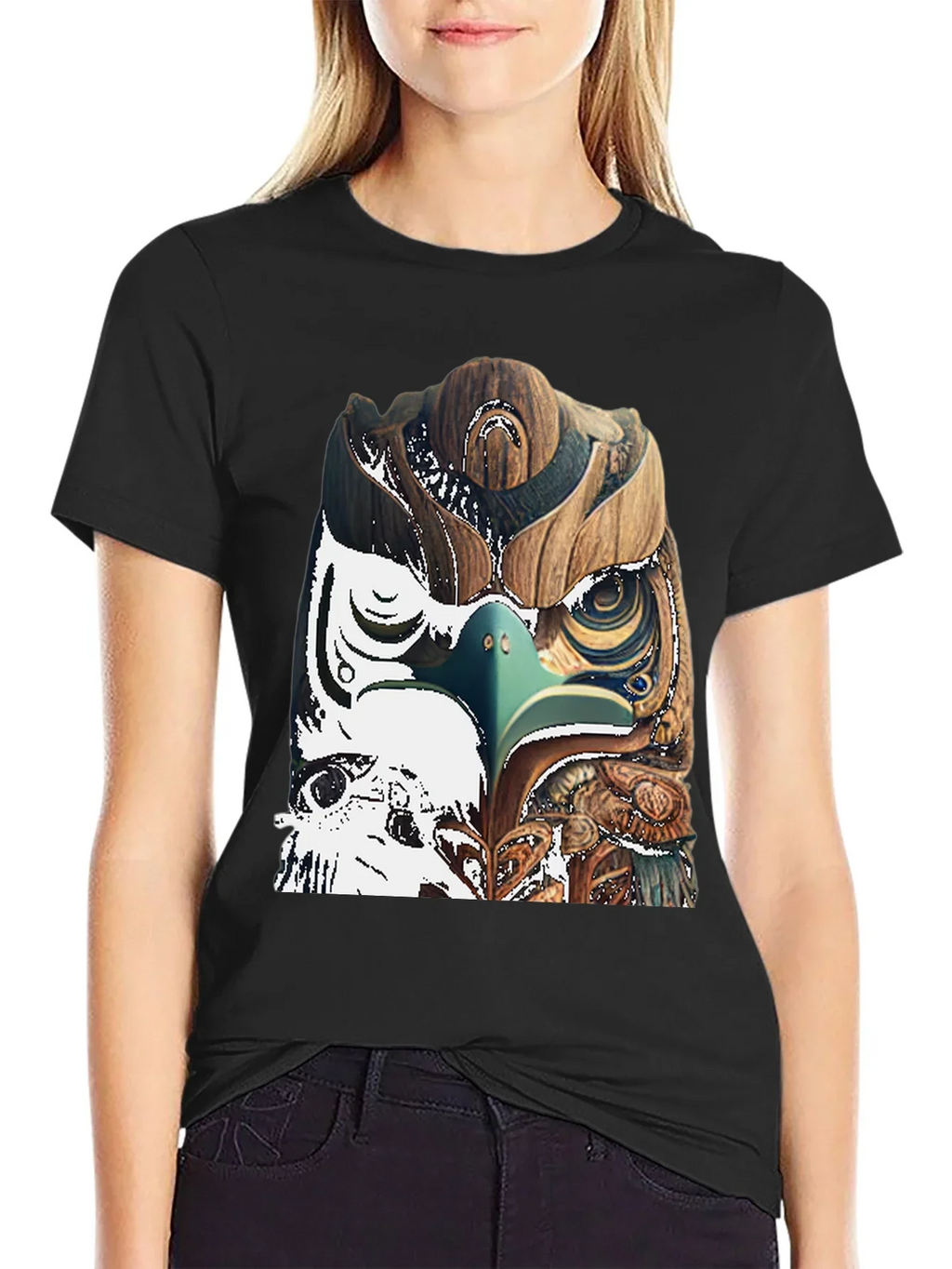 Wood Owl Graphic Tee - Unique Nature Style