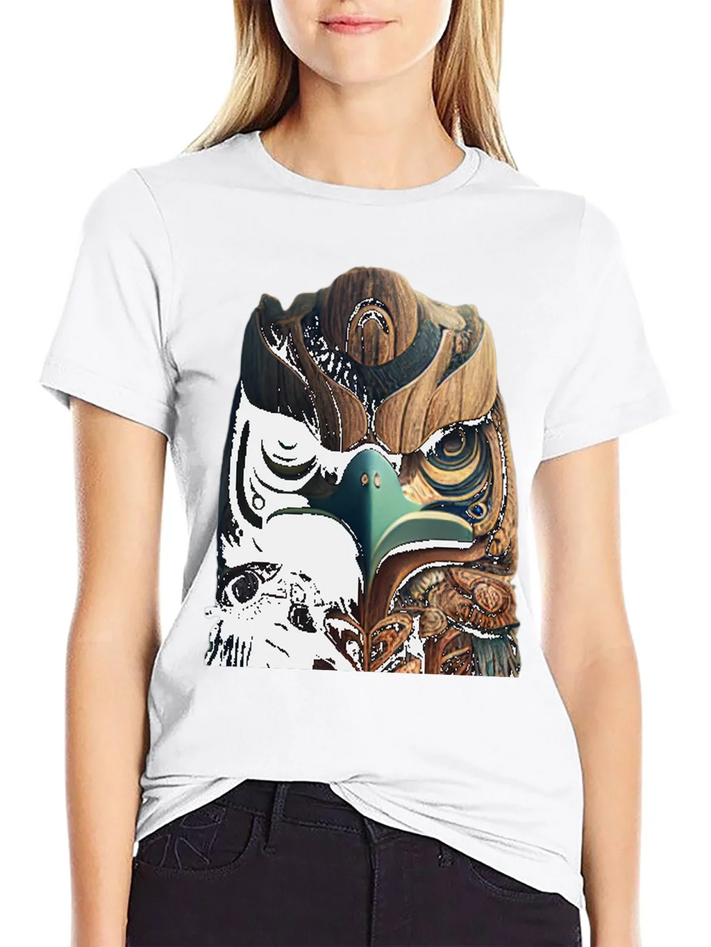 Wood Owl Graphic Tee - Unique Nature Style