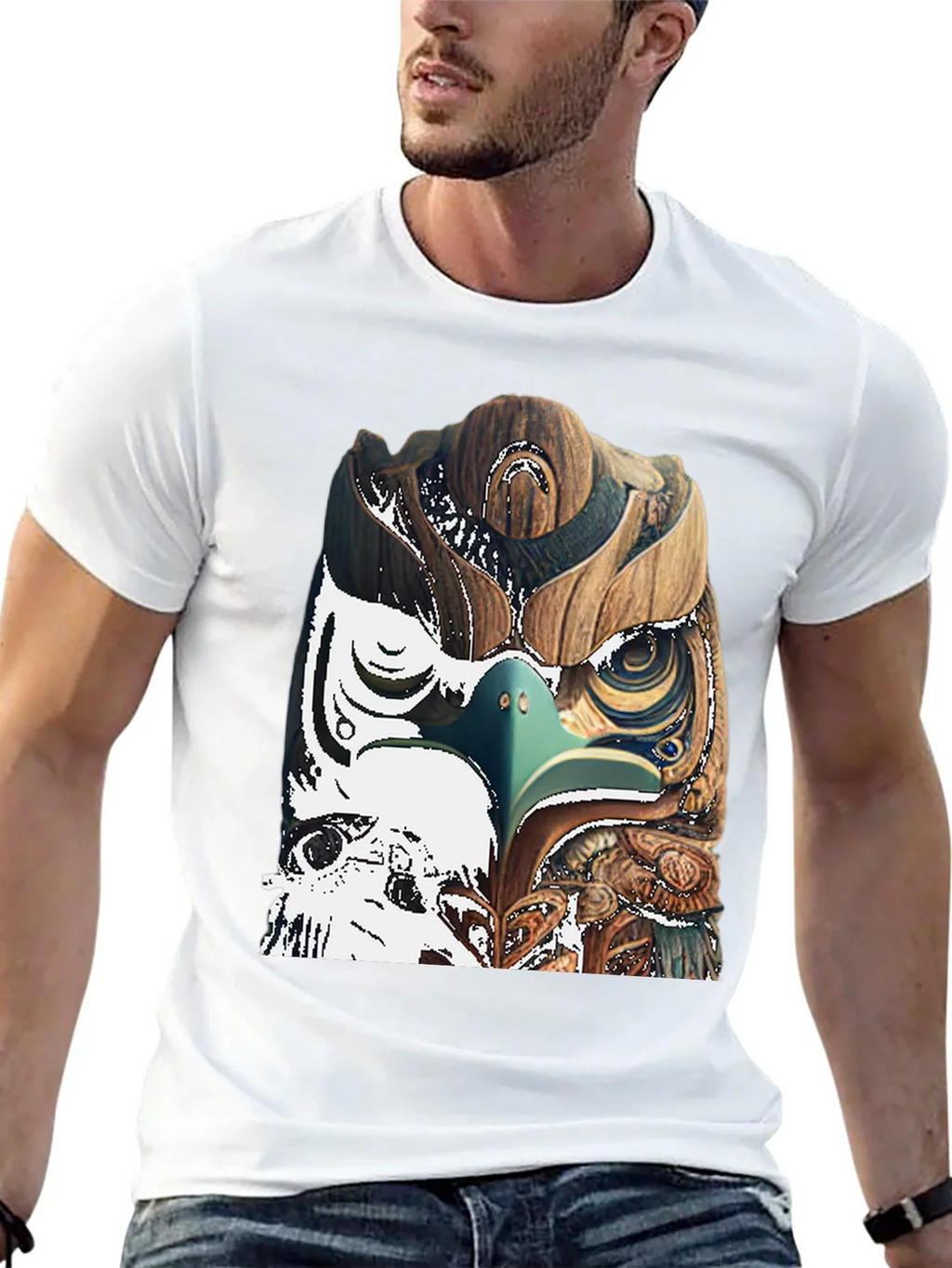 Wood Owl Graphic Tee - Unique Nature Style