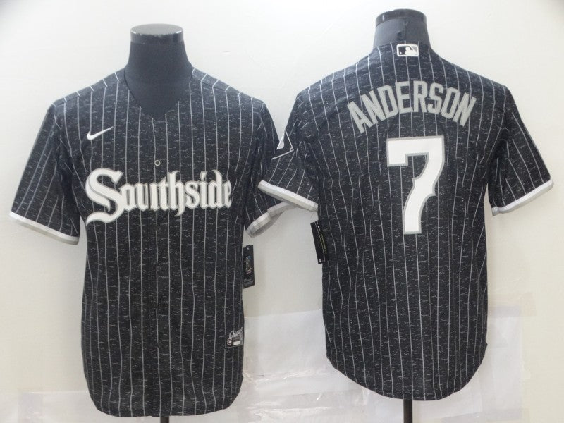 Men's Chicago White Sox Tim Anderson #7 Black Stitched jersey