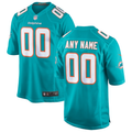 Custom Miami Dolphins Aqua Game jersey