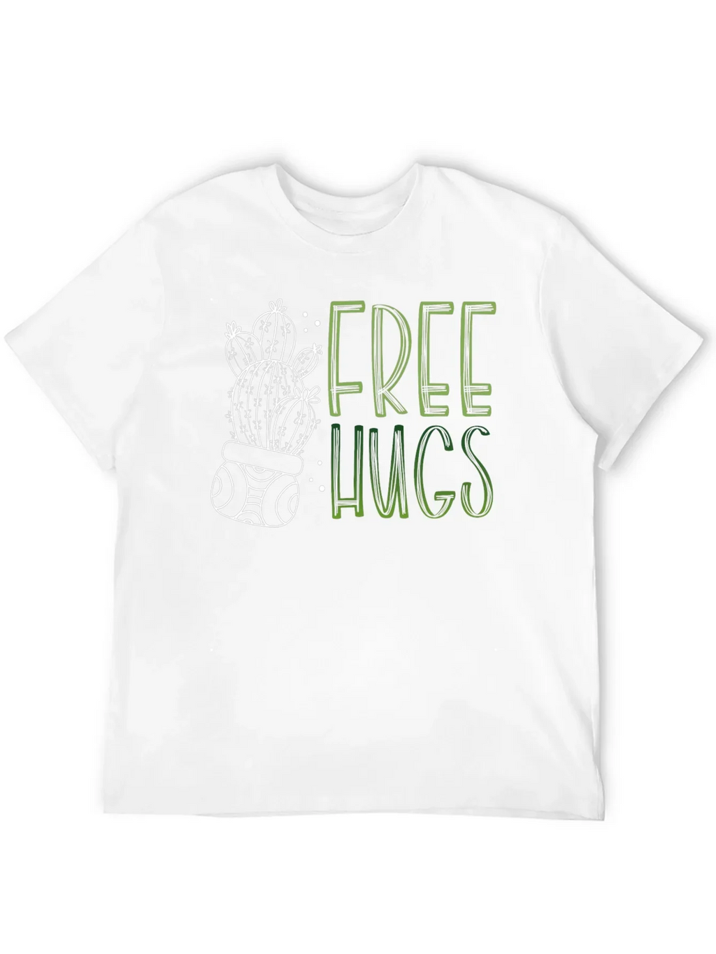 Free Hugs Cactus Graphic Tee - Soft Cotton Blend