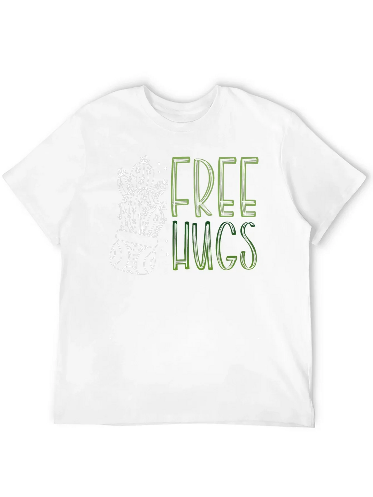 Free Hugs Cactus Graphic Tee - Soft Cotton Blend