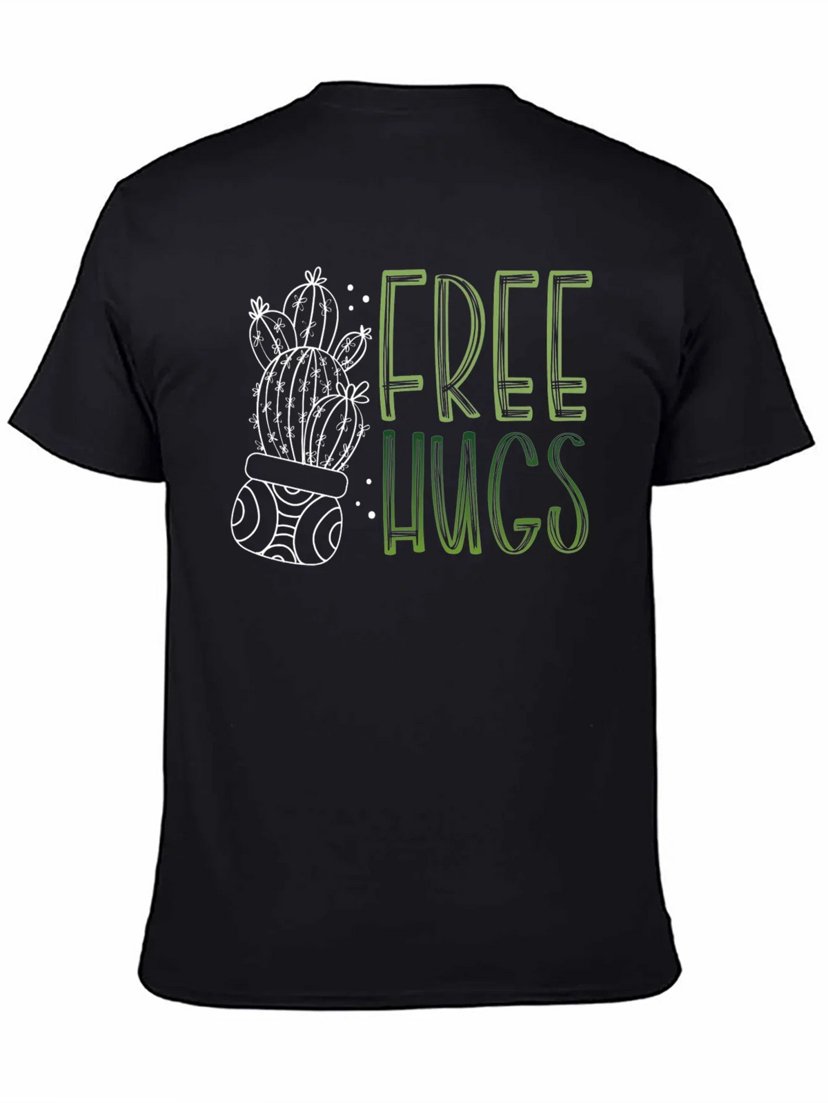 Free Hugs Cactus Graphic Tee - Soft Cotton Blend