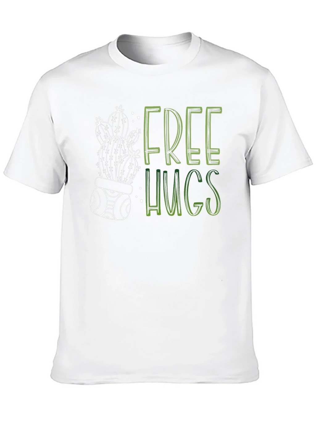 Free Hugs Cactus Graphic Tee - Soft Cotton Blend
