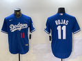 Men's Los Angeles Dodgers Miguel Rojas #11 Blue Replica Player jersey