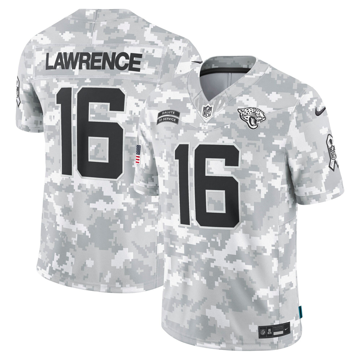 Trevor Lawrence Jacksonville Jaguars Nike 2024 Salute to Service Limited Jersey - Arctic Camo