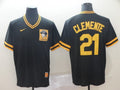 Men's Pittsburgh Pirates Roberto Clemente #21 Black Replica Game jersey