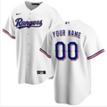 Men's Texas Rangers White Home Replica Custom jersey