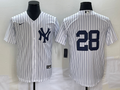 Men's New York Yankees Josh Donaldson #28 White Replica Player Name Jersey1