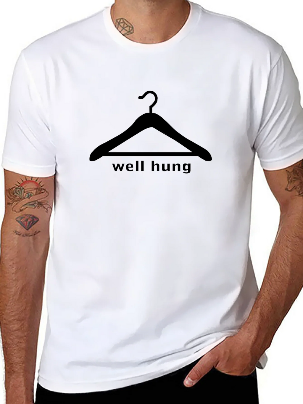 Well Hung T-Shirt - Funny Graphic Tee