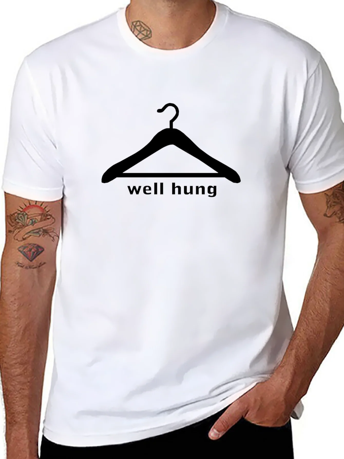 Well Hung T-Shirt - Funny Graphic Tee