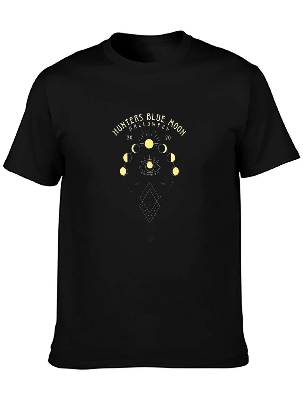 Hunters Blue Moon Halloween Graphic Tee - Black