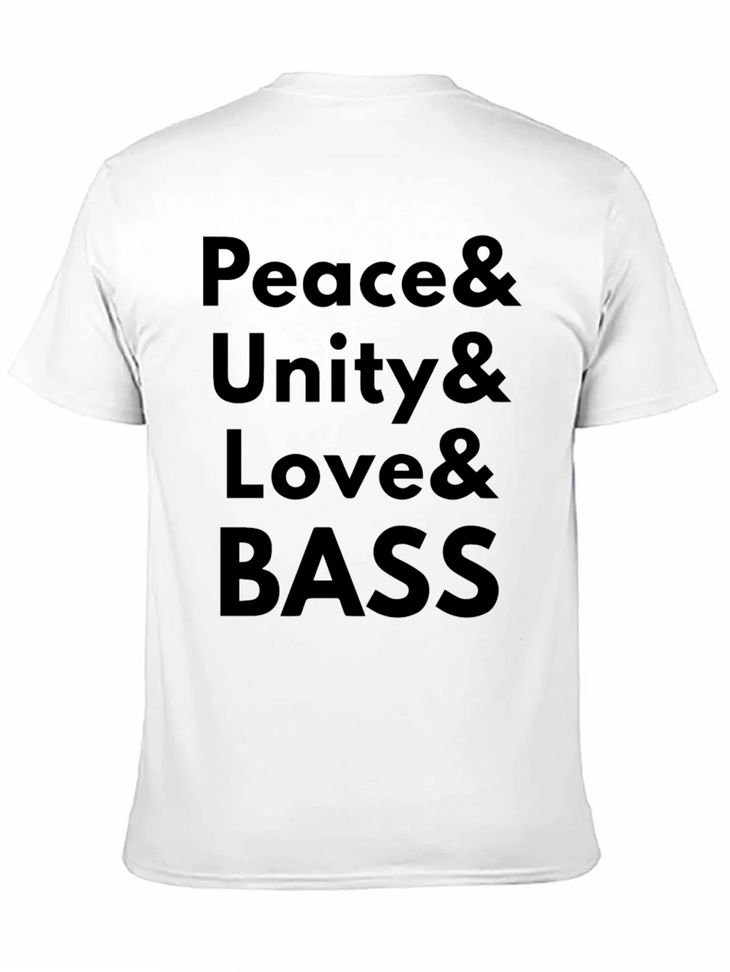 Peace Unity Love Bass Graphic T-Shirt