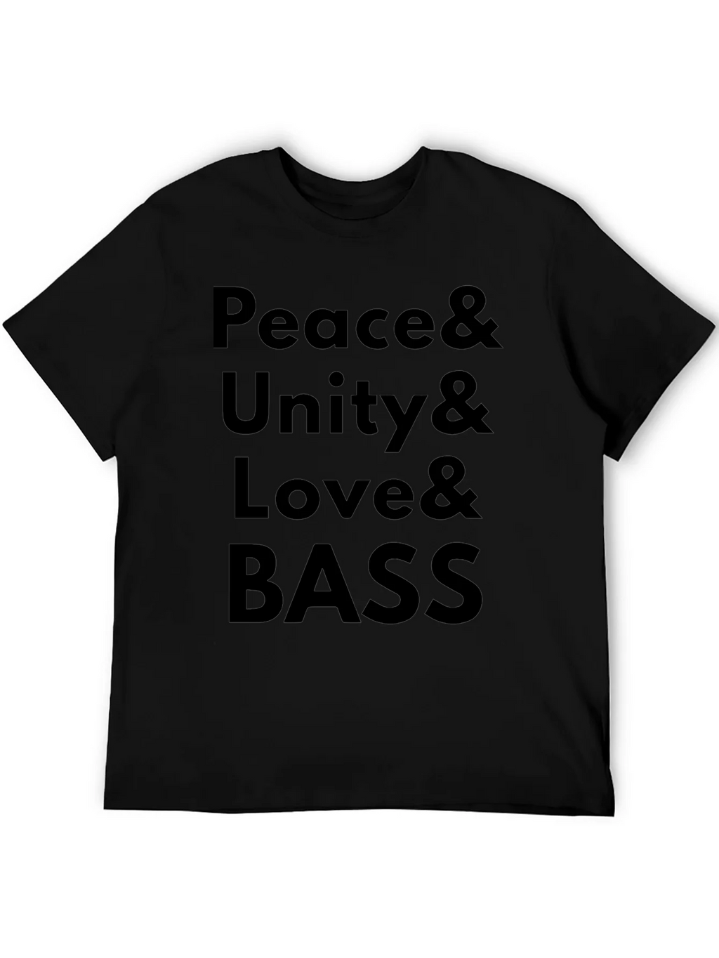 Peace Unity Love Bass Graphic T-Shirt