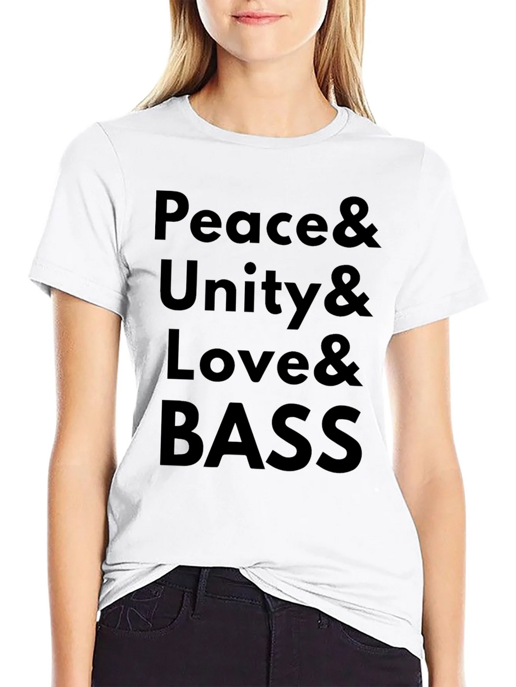 Peace Unity Love Bass Graphic T-Shirt