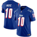 Drake Maye New England Patriots 1996 Throwback Stitched Jersey  Royal