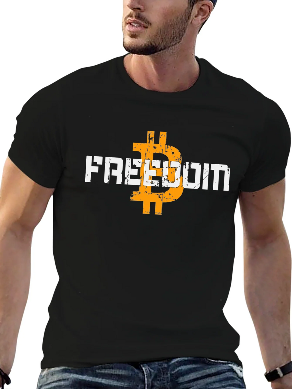 Freedom Bitcoin Graphic Tee - Crypto Currency T-Shirt
