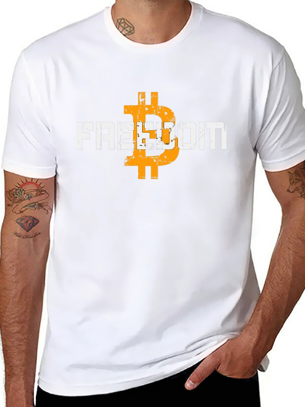 Freedom Bitcoin Graphic Tee - Crypto Currency T-Shirt