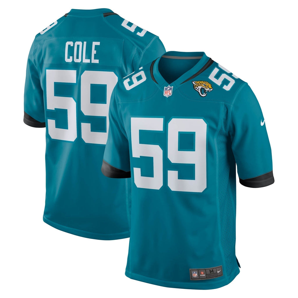 Myles Cole Jacksonville Jaguars Nike Team Game Jersey -  Teal