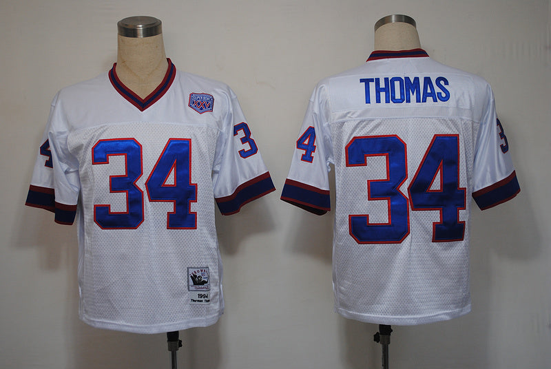 Men's Buffalo Bills Thurman Thomas White Legacy Replica Player jersey