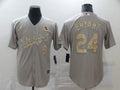 Men's Los Angeles Dodgers Kobe Bryant #8-24 Gray Stitched jersey