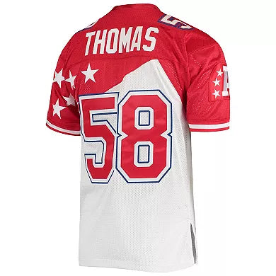 Men's Derrick Thomas White/Red AFC 1995 Pro Bowl Authentic Jersey