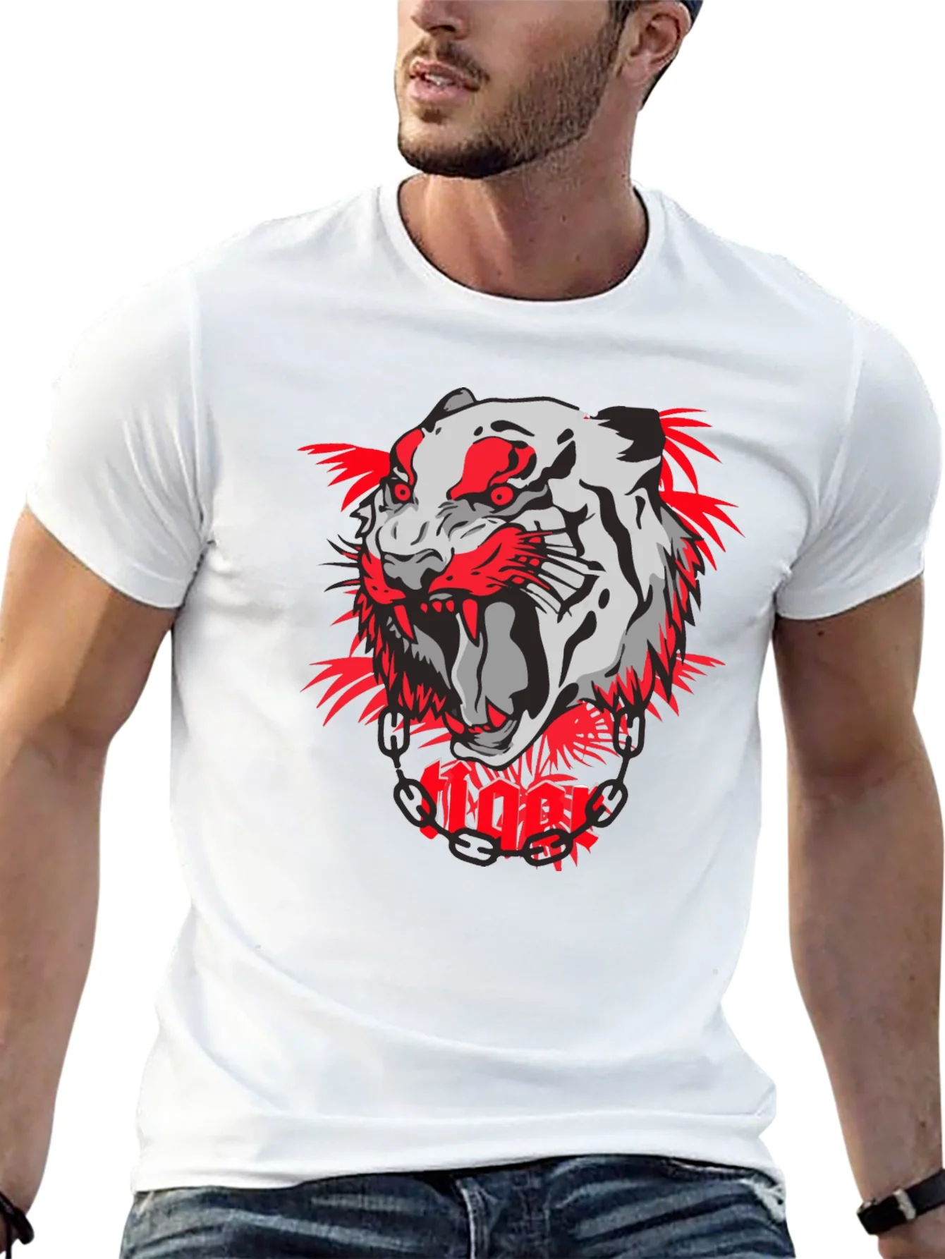 Tiger Graphic Print T-Shirt - Bold & Stylish