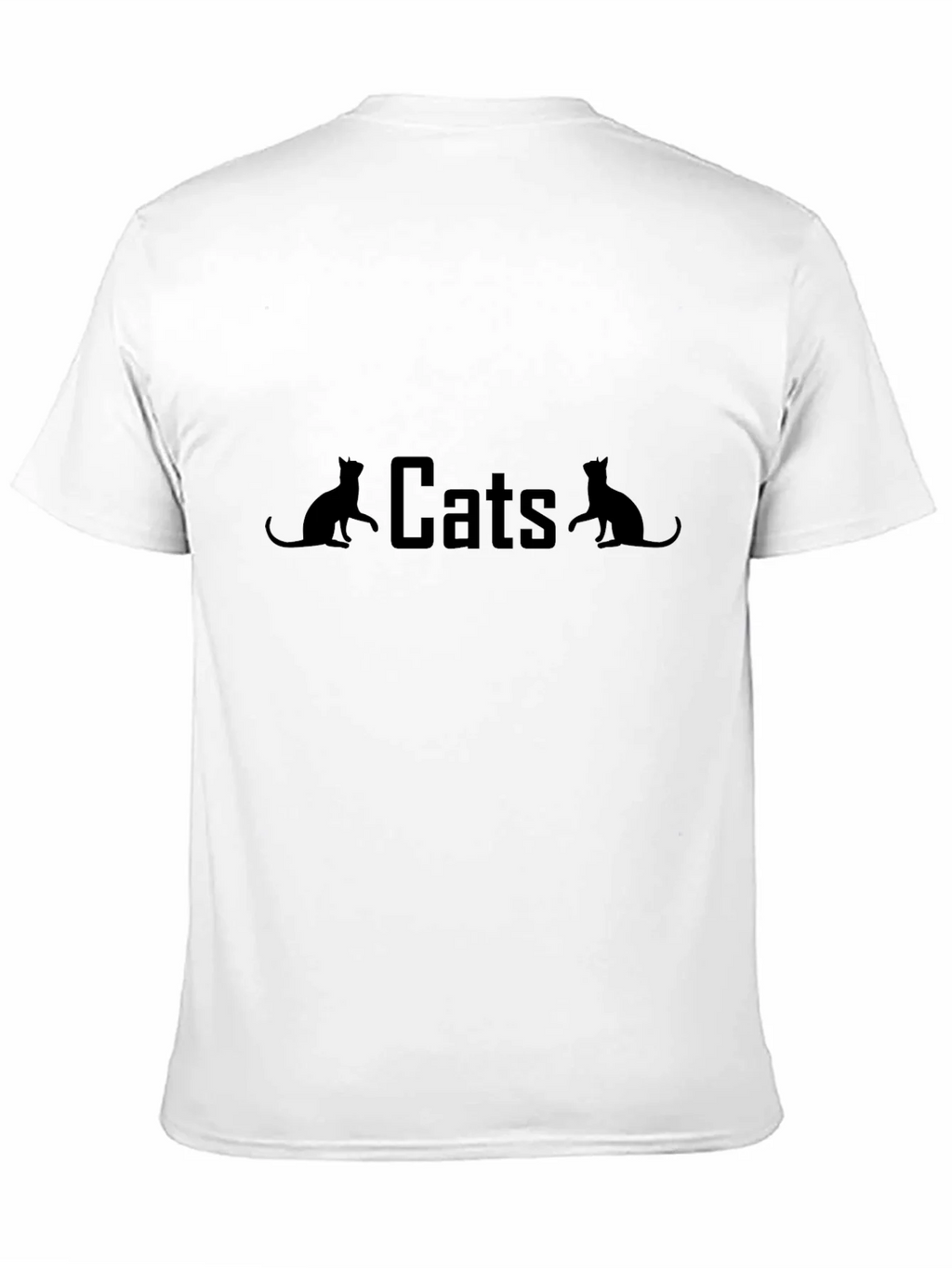 Cats Graphic Print Black T-Shirt