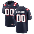 Custom1 New England Patriots Navy Game Jersey1