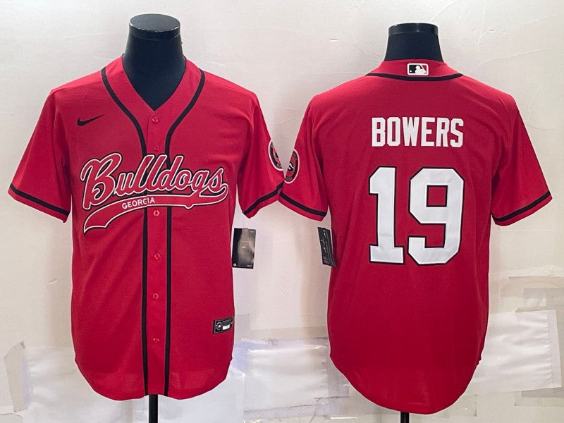 Men's Georgia Bulldogs Brock Bowers #19 Red Game Player Jersey