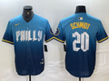 Men's Philadelphia Phillies Mike Schmidt #20 Blue 2024 City Connect Limited Player Jersey1