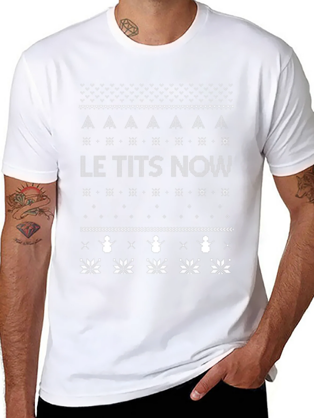 Le Tits Now Christmas Sweater T-Shirt