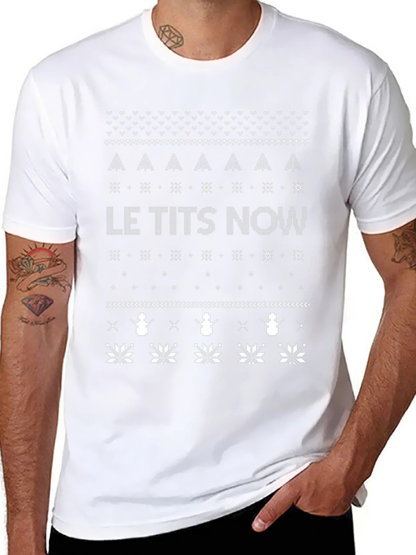 Le Tits Now Christmas Sweater T-Shirt
