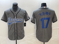 Men's Los Angeles Dodgers Shohei Ohtani #17 Gray Player Game Jersey1 Joint Edition