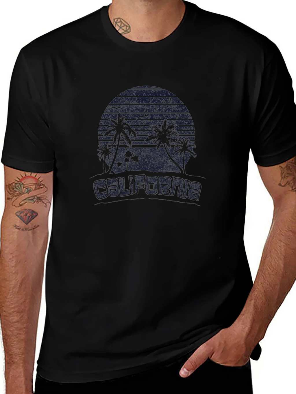 California Graphic T-Shirt - Black