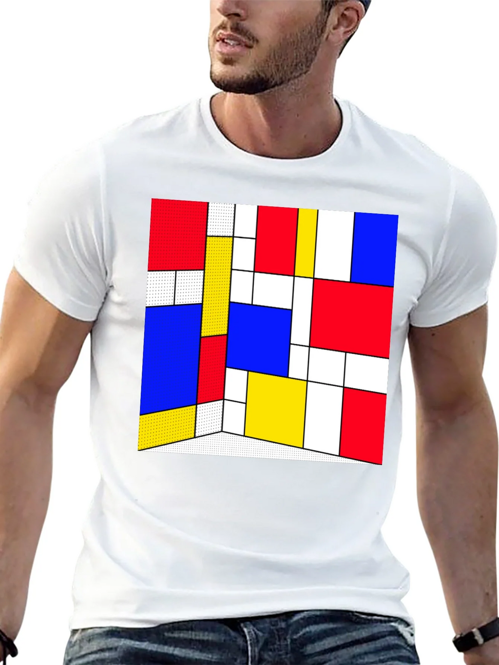Abstract Geometric Print T-Shirt