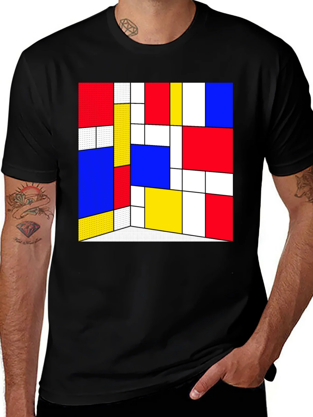 Abstract Geometric Print T-Shirt