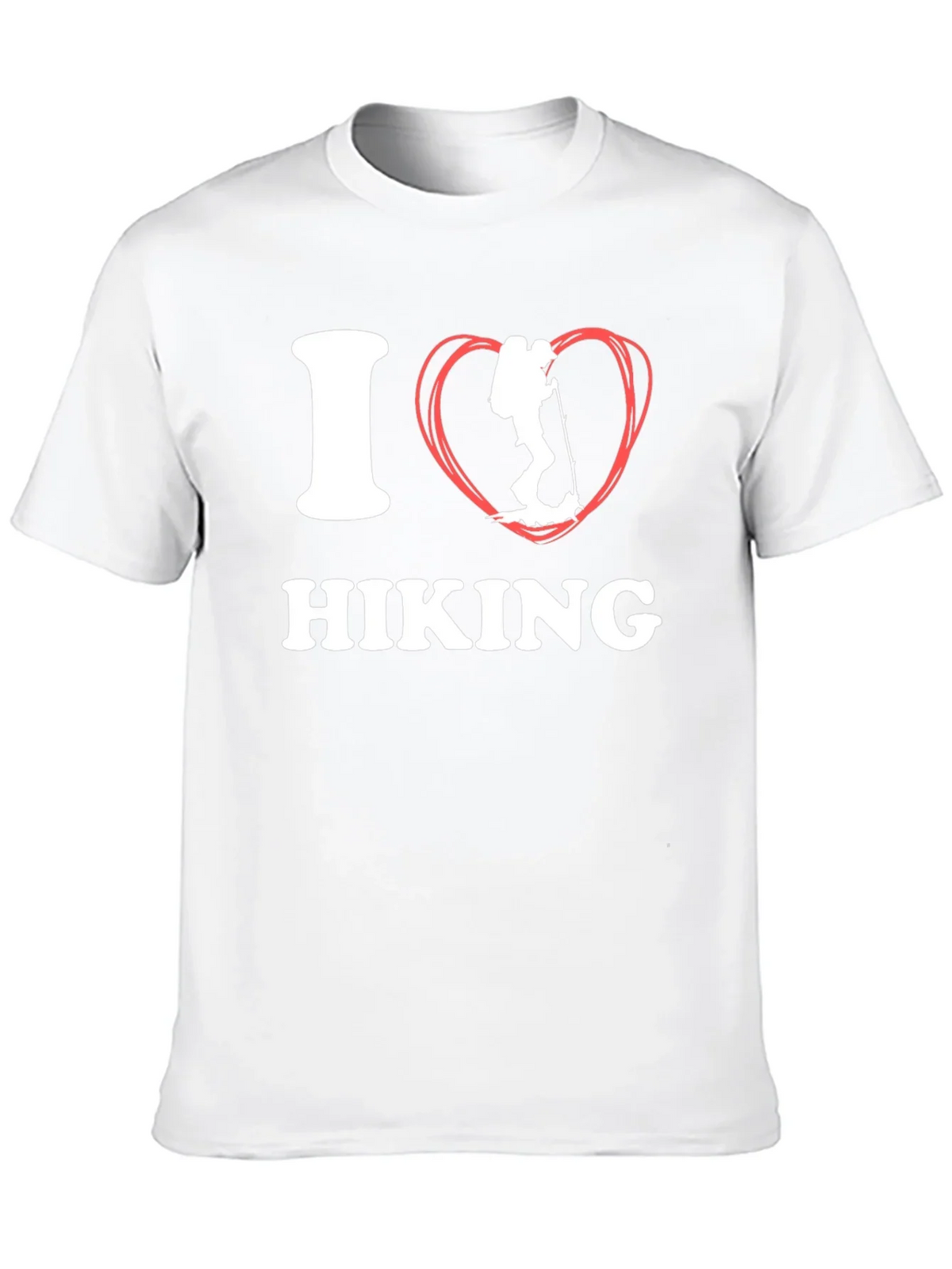 I Heart Hiking Graphic Tee - Black Cotton Shirt