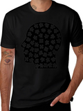 Puzzle Head Tee - Black Graphic T-Shirt