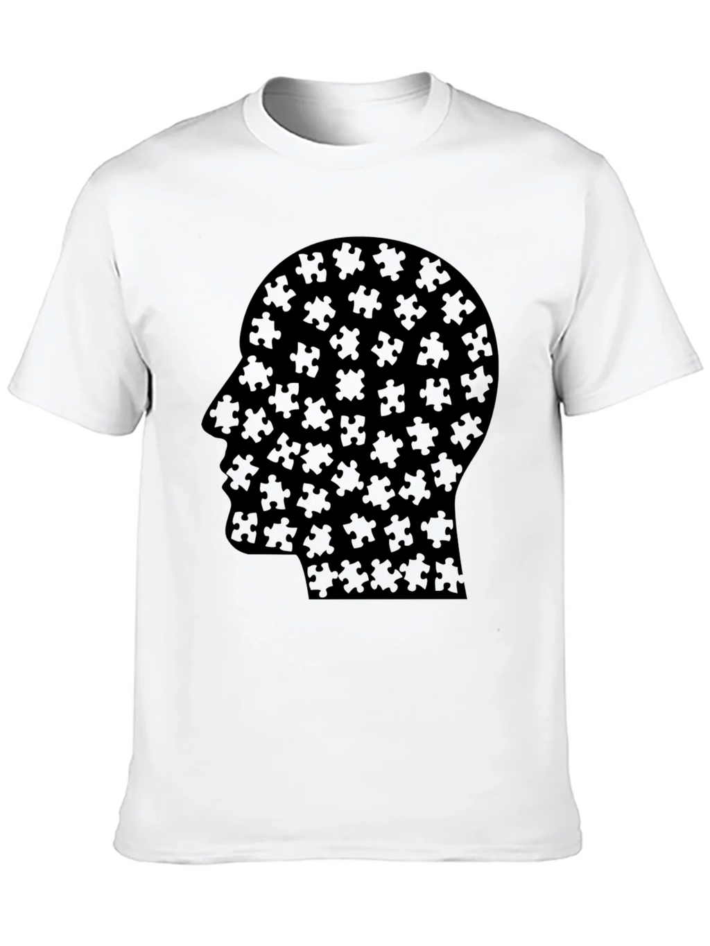 Puzzle Head Tee - Black Graphic T-Shirt