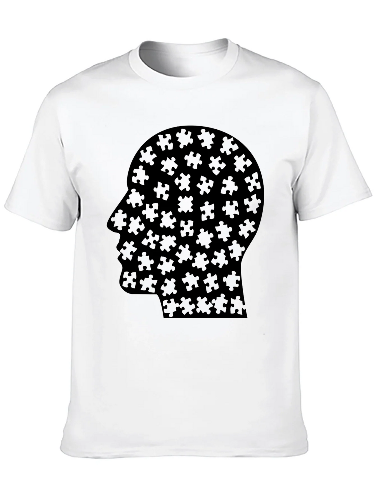 Puzzle Head Tee - Black Graphic T-Shirt