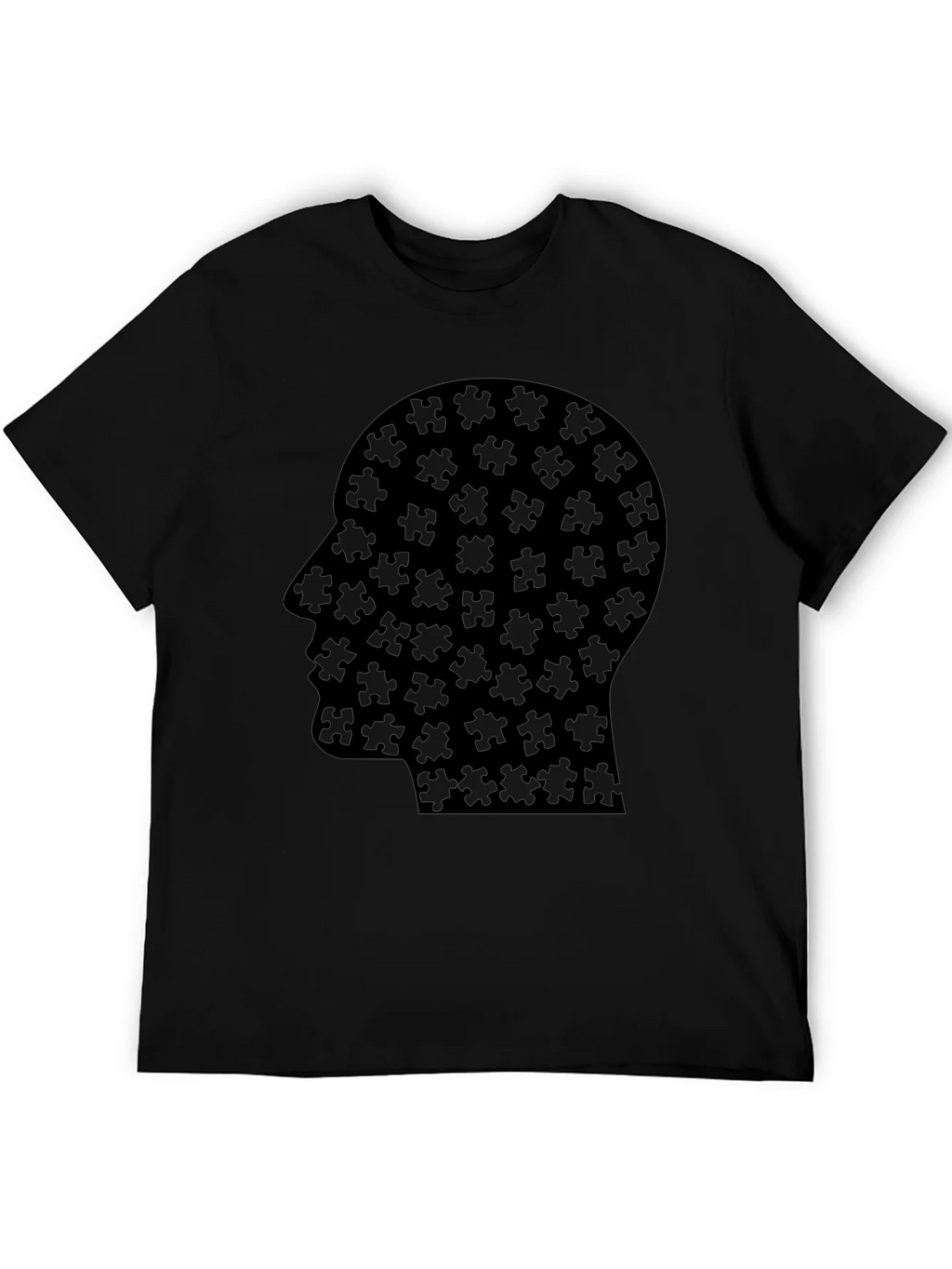 Puzzle Head Tee - Black Graphic T-Shirt