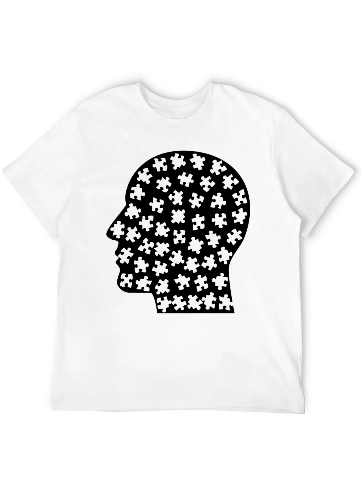 Puzzle Head Tee - Black Graphic T-Shirt
