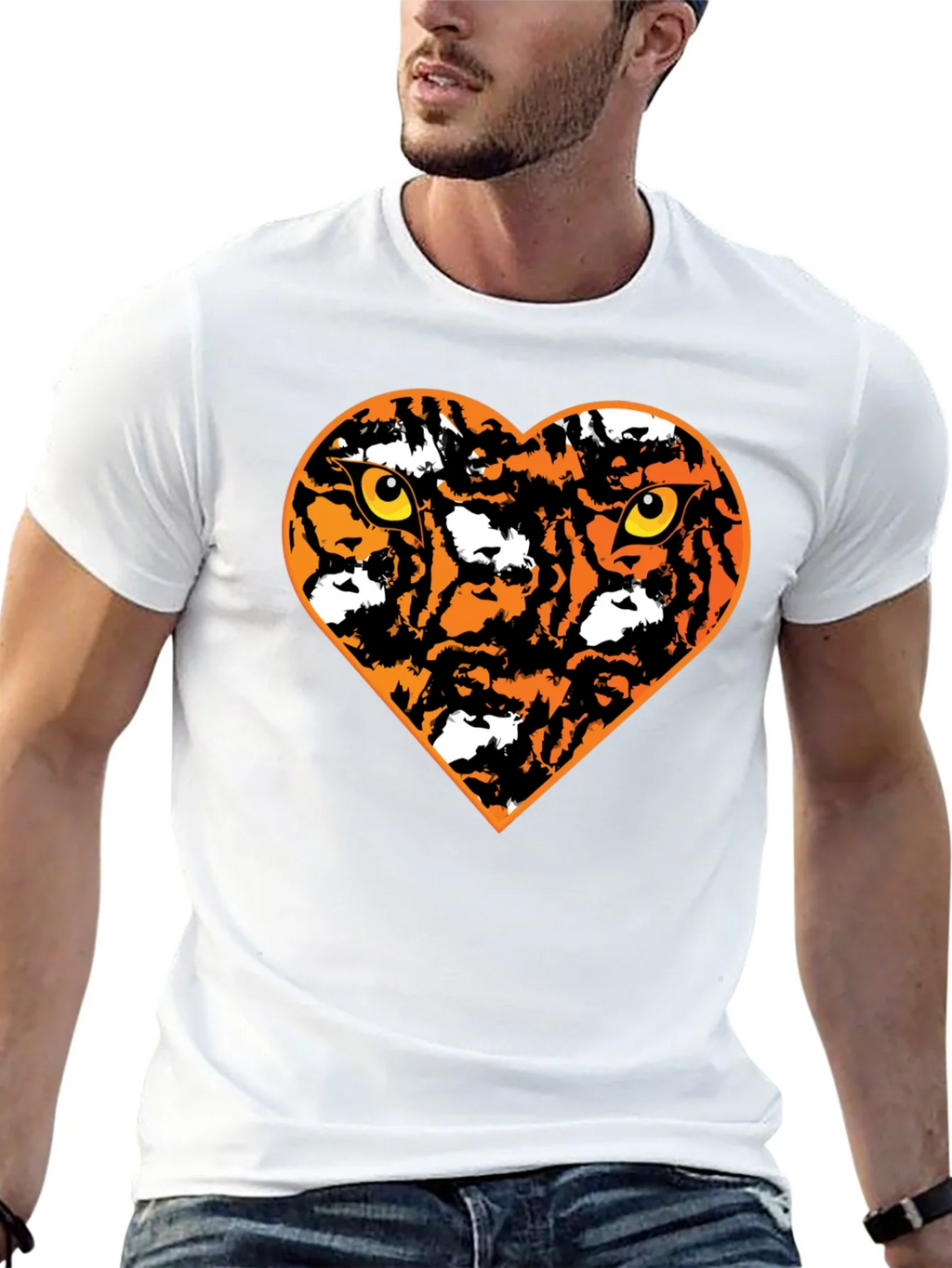 Tiger Heart Graphic T-Shirt - Black